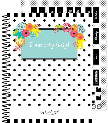 Schoolgirl Style Simply Stylish Tropical Teacher Planner, 8" x 11" Undated Teacher Planner With Planner Stickers, Teacher Planners and Lesson Planner for Classroom Organization and Classroom Décor