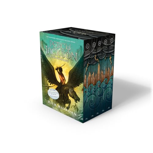 Percy Jackson and the Olympians 5 Book Paperback Boxed Set (w_poster) (Percy Jackson & the Olympians)