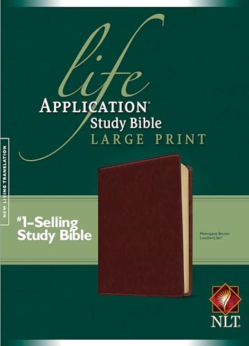 NLT Life Application Study Bible, Second Edition, Large Print (LeatherLike, Brown, Red Letter)