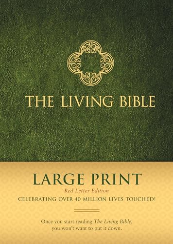 The Living Bible Large Print Red Letter Edition (Hardcover, Green, Red Letter)