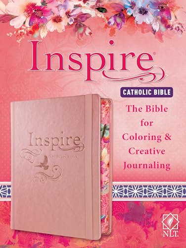 Tyndale NLT Inspire Catholic Bible (Hardcover, Rose Gold): Catholic Coloring Bible–Over 450 Illustrations to Color and Creative Journaling Bible Space, Religious Gifts That Inspire Connection with God