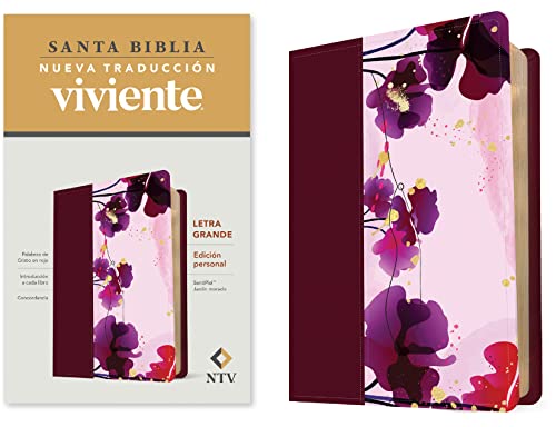 Santa Biblia NTV, Edición personal, letra grande (SentiPiel, Jardín morado, Letra Roja) (Spanish Edition)