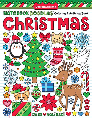 Notebook Doodles Christmas: Coloring & Activity Book (Design Originals) 32 Festive Designs of Reindeer, Penguins, Gifts, Snowflakes, Stockings, Trees, Treats, and More, on Perforated Paper