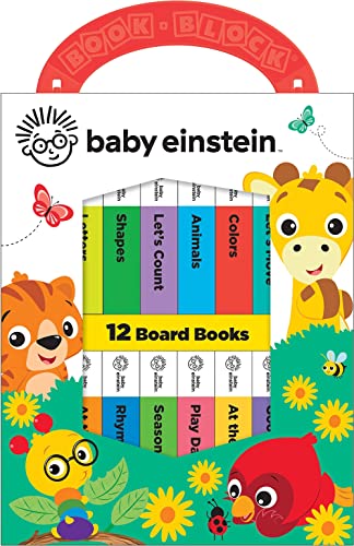 Baby Einstein - My First Library Board Book Block 12-Book Set - First Words, Alphabet, Numbers, and More! - PI Kids