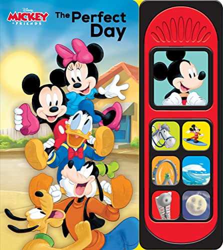 Disney Mickey & Friends – The Perfect Day 7-Button Interactive Sound Book – Mickey Mouse, Minnie Mouse, and More! - PI Kids