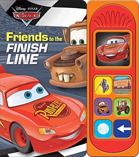 Disney Pixar Cars - Friends to the Finish Line 7-Button Sound Book - Featuring Lightning McQueen and Mater - PI Kids