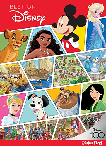 Best of Disney Look and Find Activity Book – Celebrating 100 Years of Wonder - Includes Mickey mouse, Frozen, Princesses, Moana, and More! - PI Kids