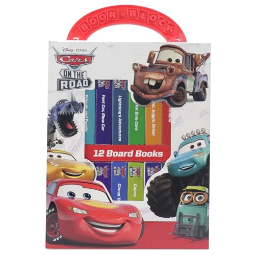 Disney Pixar Cars Lightning McQueen, Mater, and More! - My First Library Board Book Block 12-Book Set - First Words, Alphabet, Numbers, and More! Baby Books - PI Kids