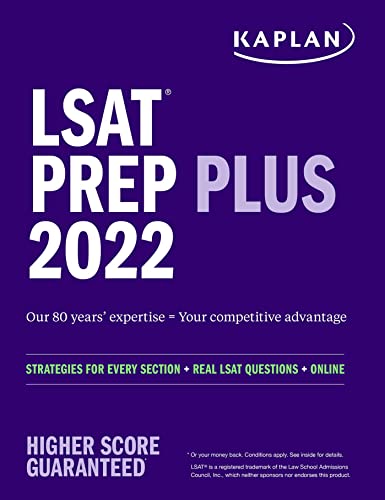 LSAT Prep Plus 2022: Strategies for Every Section, Real LSAT Questions, and Online Study Guide (Kaplan Test Prep)