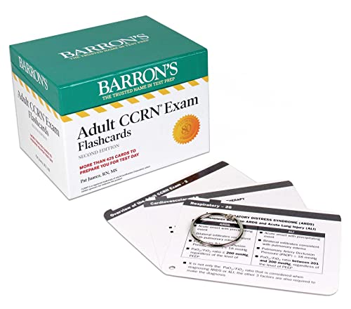 Adult CCRN Exam Flashcards, Second Edition: Up-to-Date Review and Practice: + Sorting Ring for Custom Study (Barron