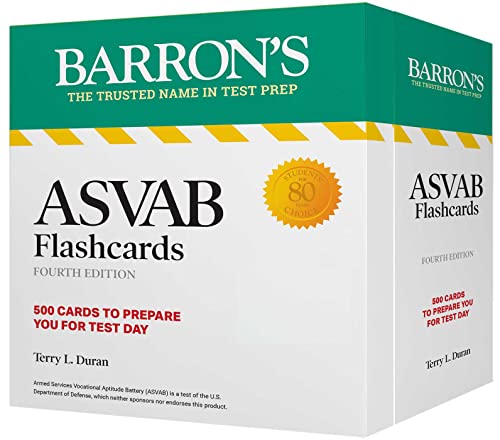 ASVAB Flashcards, Fourth Edition: Up-to-date Practice + Sorting Ring for Custom Review (Barron