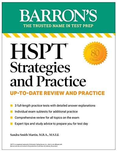 HSPT Strategies and Practice, Second Edition: 3 Practice Tests + Comprehensive Review + Practice + Strategies (Barron