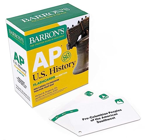 AP U.S. History Flashcards, Fifth Edition: Up-to-Date Review + Sorting Ring for Custom Study (Barron