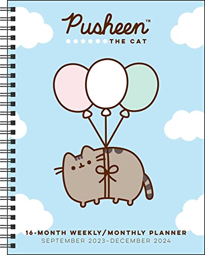 Pusheen 16-Month 2023-2024 Weekly_Monthly Planner Calendar