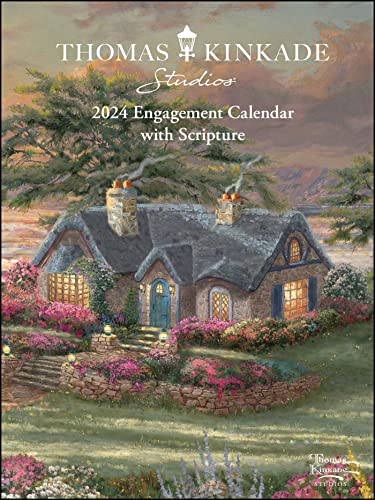 Thomas Kinkade Studios 12-Month 2024 Monthly_Weekly Engagement Calendar with Scr