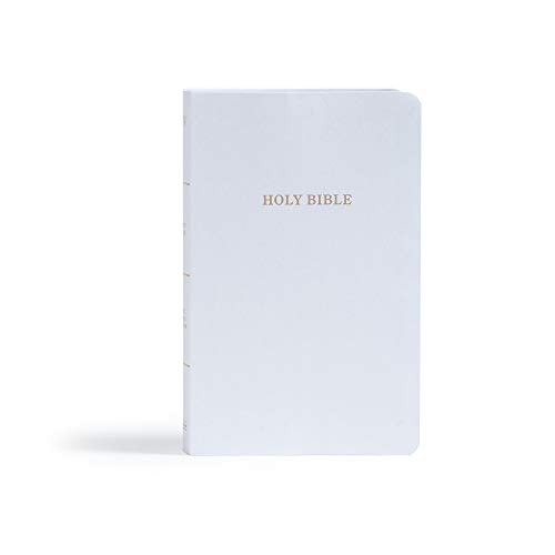 KJV Gift and Award Bible, White Imitation Leather, Red Letter, Pure Cambridge Text, Presentation Page, Ribbon Marker, Easy-to-Read Bible MCM Type