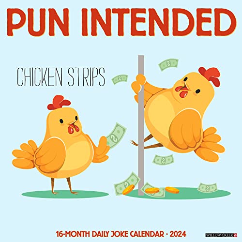 Willow Creek Press Pun Intended Monthly 2024 Wall Calendar (12" x 12")