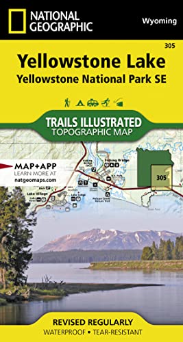 Yellowstone Lake: Yellowstone National Park SE Map (National Geographic Trails Illustrated Map, 305)