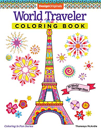 World Traveler Coloring Book: 30 World Heritage Sites (Design Originals) Beginner-Friendly Art Activities featuring Sydney Harbour, St. Basil