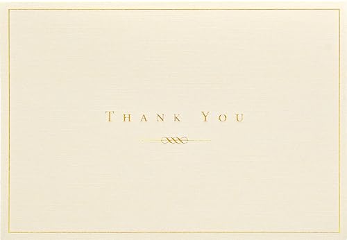 Gold and Cream Thank You Notes (Stationery, Note Cards, Boxed Cards) (Note Card Series)