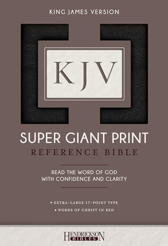 KJV Super Giant Print Reference Bible (Imitation Leather, Black, Red Letter)