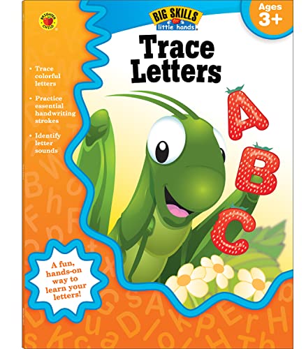 Carson Dellosa Trace Letters Handwriting Workbook for Kids Ages 3+, Preschool & Kindergarten Handwriting Practice, Letter Tracing & Sound Recognition Skills (Big Skills for Little Hands®)