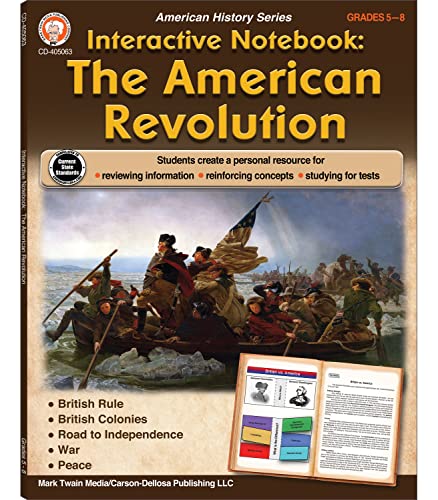 Mark Twain Media The American Revolution Interactive Notebook, Grades 5-8 Social Studies, British Rule, Colonies, and the Road to Independence Hands-On American History Resource Book (64 pgs)