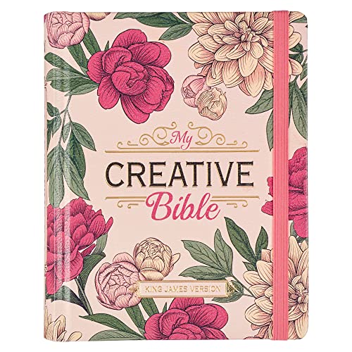 KJV Holy Bible, My Creative Bible, Faux Leather Hardcover - Ribbon Marker, King James Version, Pink Printed Floral (KJV Creative Editions)