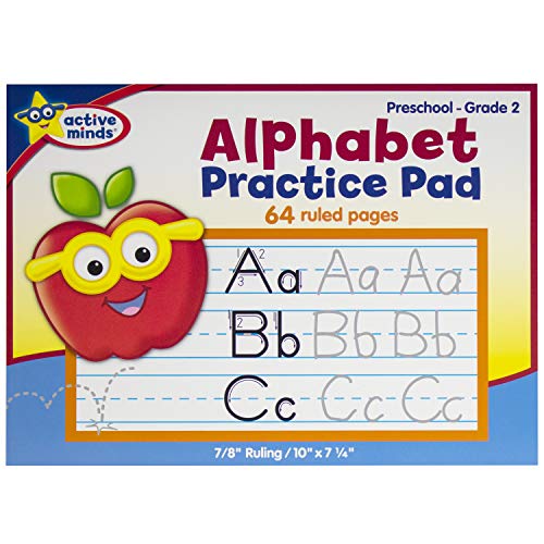 Active Minds - Alphabet Handwriting Practice Pad _ Workbook for Kids – Great for Preschool, Kindergarten, and 1st Grade