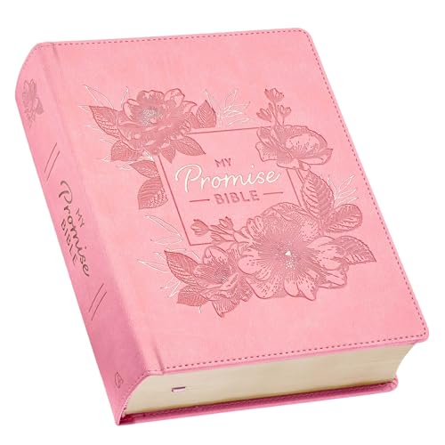 KJV Holy Bible, My Promise Bible, Faux Leather Hardcover w_Bible Tabs, Coloring Stickers, Ribbon Markers, King James Version, Pink