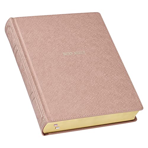 KJV Holy Bible, Large Print Note-taking Bible, Faux Leather Hardcover - King James Version, Pearlescent Mauve