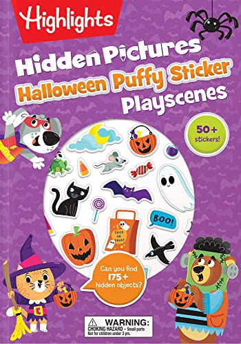 Halloween Hidden Pictures Puffy Sticker Playscenes: 50+ Stickers! Can You Find 175+ Hidden Objects? (Highlights Puffy Sticker Playscenes)