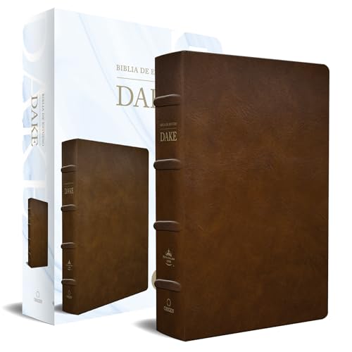 RVR 1960 Biblia de estudio Dake, tamaño grande, piel marrón _ Spanish RVR 1960 D ake Study Bible, Large Size, Brown Leather