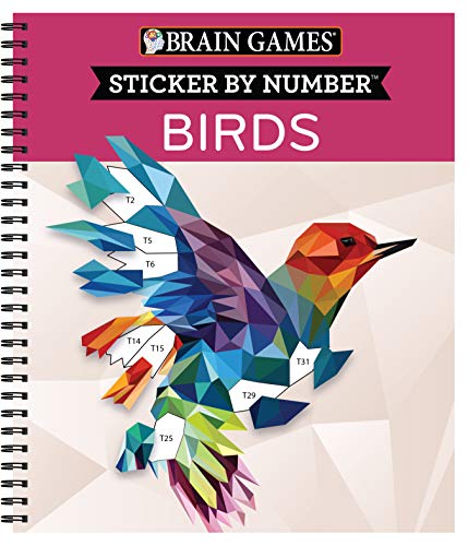 Brain Games - Sticker by Number: Birds (28 Images to Sticker)