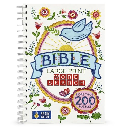 Large Print Bible Word Search Puzzle Book: Over 200 Puzzles to Complete with Solutions - Include Spiral Bound _ Lay Flat Design and Large to ... for Inspirational Word Finds (Brain Busters)