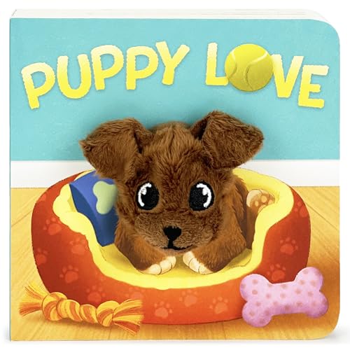 Puppy Love Finger Puppet Board Book for Little Dog Lovers, Ages 1-4 (Children