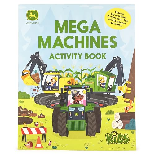 John Deere Kids: Mega Machines Tractor and Truck Puzzles, Mazes & Coloring Activity Book for Boys 4-8, More than 100 Activities