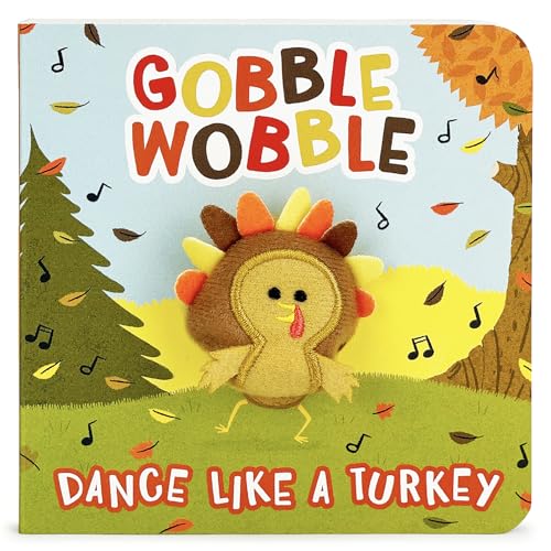 Gobble Wobble Finger Puppet Thanksgiving Board Book Kids Ages 0-4 (Children