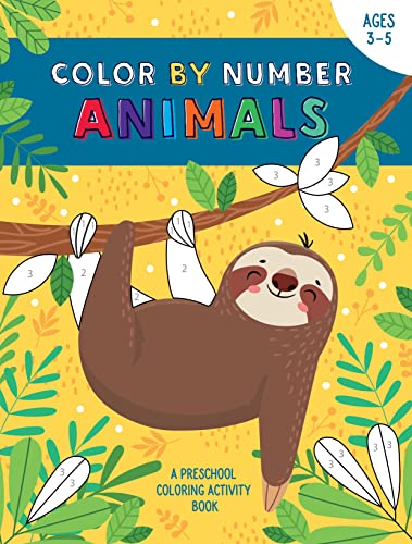 Color By Number Animals for Kids: Over 80 Cute Coloring Designs with Thick, Perforated Pages