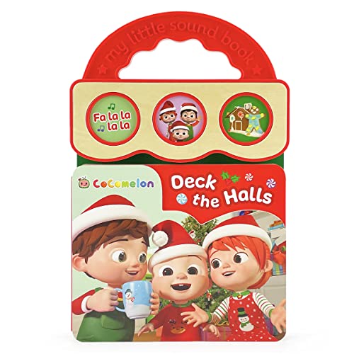 CoComelon Deck the Halls 3-Button Christmas Sound Board Book for Babies and Toddlers, Ages 1-4