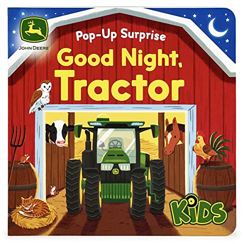 John Deere Kids Good Night Tractor on the Farm: Deluxe Lift-a-Flap & Pop-Up Surprise Board Book, Ages 2-6