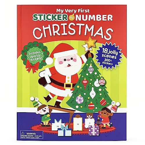 My Very First Sticker by Number Christmas Activity Book, Over 300 Stickers for Toddlers and Kids