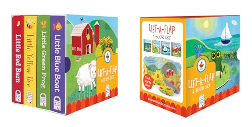 Nature Friends Lift-a-Flap Boxed Set 4-Pack: Little Red Barn, Little Blue Boat, Little Green Frog, and Little Yellow Bee (Chunky Lift a Flap)