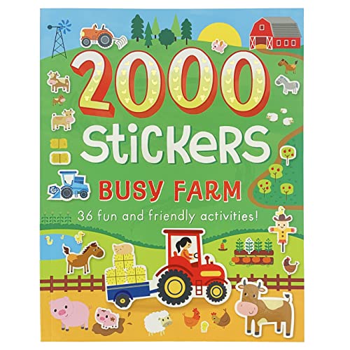 2000 Stickers: Busy Farm Activity and Sticker Book for Kids Ages 3-7 (Puzzles, Mazes, Coloring, Dot-to-Dot, And More!)