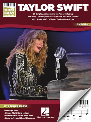 Taylor Swift - Super Easy Songbook - 2nd Edition: 30 Simple Arrangements for Piano with Lyrics