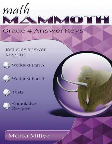 Math Mammoth Grade 4 Answer Keys