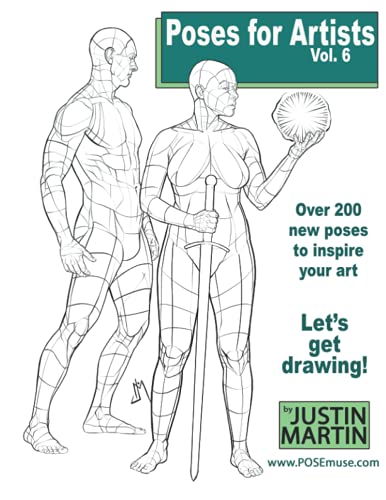 Poses for Artists Volume 6: An essential reference for figure drawing and the human form. (Inspiring Art and Artists)