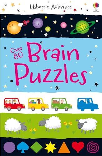 Over 80 Brain Puzzles: A Pocket-Sized Book of Fun, Mind-Bending Puzzles and Games for Kids, Perfect for Long Journeys and Quiet Times (Usborne Activities)