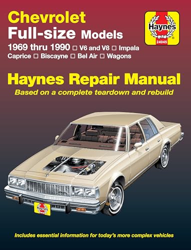 Chevrolet full-size V6 & V8 Impala, Caprice, Biscayne, Bel Air, Kingswood & Townsman (69-90) Haynes Repair Manual (Does not include information specific to diesel engines.) (Haynes Repair Manuals)