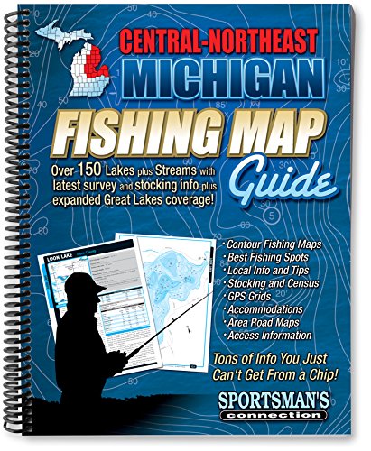 Central Northeast Michigan Fishing Map Guide (Fishing Maps Guide Book)